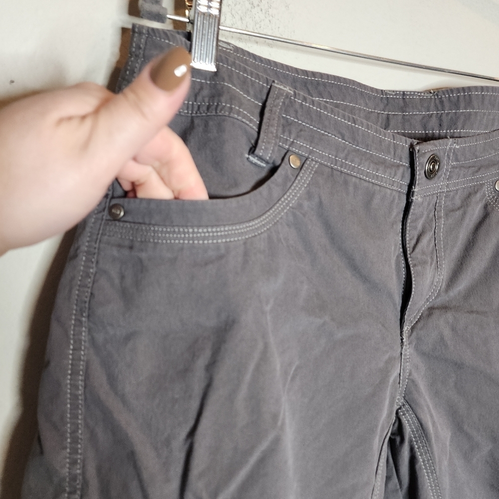 Kuhl Splash Cargo Bermuda Hiking Grey Shorts 6 Pockets Women's Size 12 - Picture 13 of 16